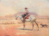 'A sheep drover' by Percy Spence. Australia 1910 old antique print picture