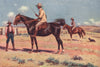 'The Squatter - a morning inspection' by Percy Spence. Australia 1910 print