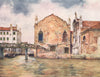 VENEZIA. 'San Maria della Misericordia' by Mortimer Menpes. Venice 1916 print