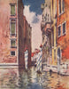 VENEZIA. 'A narrow canal' by Mortimer Menpes. Venice 1916 old antique print