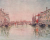 VENEZIA. 'Canal in Giudecca Island' by Mortimer Menpes. Venice 1916 old print