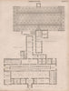 Agriculture. Farm buildings plan. Stables barn shed granary. BRITANNICA 1860
