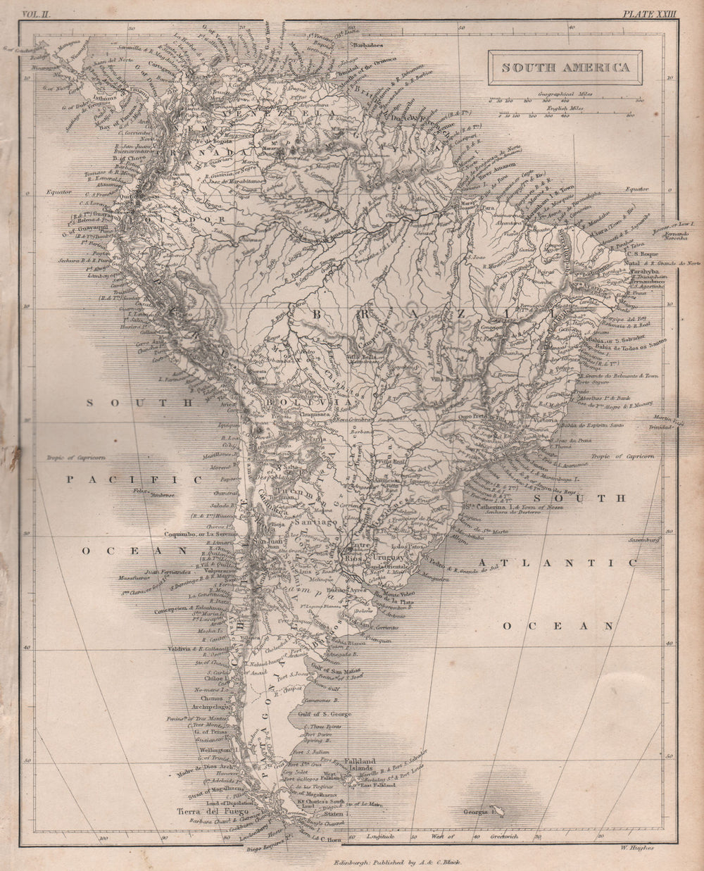SOUTH AMERICA. New Granada Brazil South America la Plata. BRITANNICA 1860 map