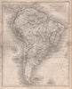 SOUTH AMERICA. New Granada Brazil South America la Plata. BRITANNICA 1860 map