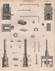 Assaying equipment 1. BRITANNICA 1860 old antique vintage print picture