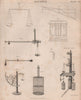 Balance. Hydrostatic Balance. Victorian engineering. BRITANNICA 1860 old print