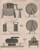 Blowing Machines. Bellows. Victorian Engineering drawing. BRITANNICA 1860
