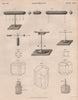 Electricity. Electrical equipment 4. BRITANNICA 1860 old antique print picture