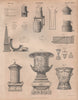 Filters. Filtration. BRITANNICA 1860 old antique vintage print picture