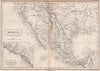 MEXICO, CALIFORNIA & TEXAS. Guatemala Central America. BRITANNICA 1860 old map