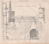 VICTORIAN ENGINEERING DRAWING. Steam Engine. Liverpool Railway Station 1860