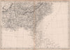 South eastern United States. USA. BRITANNICA 1860 old antique map plan chart
