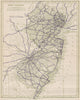 New Jersey State Highways. POATES 1925 old vintage map plan chart