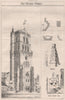 Old Steeple, Dundee . Scotland 1867 antique vintage print picture