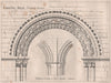 Portion of pier in nave, Roche Abbey; Chancel Arch, Sleegly Abbey 1867 print