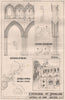 Cathedral at Dunblane. Details of nave arcade. Scotland 1870 old antique print