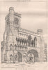 The Priory Church, Dunstable. Bedfordshire 1870 old antique print picture