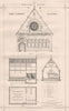 Free Library, Salford; Royle & Bennett, Architects, Manchester 1870 old print