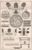 Greek and Etruscan Ornament; Drawn by O.W. Davis. Greece 1870 old print