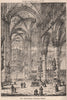 The Cathedral Church, Ypres. Belgium 1872 old antique vintage print picture