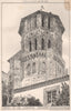 Tower of the Augustins, Toulouse. Haute-Garonne 1873 old antique print picture