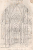 Interior of Lady Chapel, by A. Welby Pugin. Liverpool 1873 old antique print