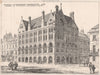 Manchester Conservative Club design by T.E. Collcutt, Architect 1873 old print