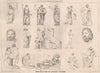 Greek sculpture of different periods. Greece 1873 old antique print picture
