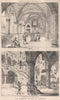 Interior of the Court yard. The Podestat Palace at Florence; Loggia 1873 print