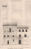 The Podestat Palace at Florence (2) 1873 old antique vintage print picture