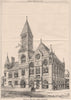 Town Hall, Chorley, Lancashire; Woodzell & Collcutt, Architects  1873 print