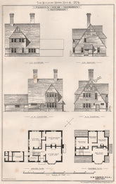 Parson's House, Moorgreen, Nottingham; E.W. Godwin Architect 1874 old print