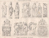 German ecclesiastical sculpture . Germany 1874 old antique print picture