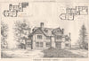 Ewhurst Rectory, Surrey; W.H. Fletcher, Architect 1874 old antique print