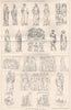 Gothic sculpture in France & England; Gothic sculpture in Italy 1874 old print