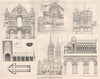 Franco-Romanesque architecture. Architecture 1874 old antique print picture