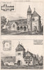 St. Pancras church & stables, Rousdon, Devon for Sir H.W. Peek 1874 old print