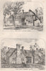 West & east lodges, Rousdon, Devon; George & Vaughan Architects 1874 old print