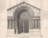 Doorway of St. Tropham Church, Arles. Bouches-du-Rhône 1874 old antique print