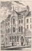 Proposed bank, Worcester; Giles & Gane Architect. Worcestershire 1874 print