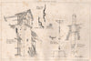 Section of capital of angle part A. Decorative 1874 old antique print picture