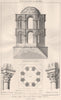 Notre Dame des Aliscamps, pres Arles. Bouches-du-Rhône 1874 old antique print