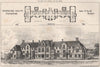 Warneford Asylum, Oxfordshire; John O. Scott, Architect 1875 old antique print