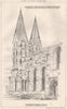 Mediaeval brickwork M. north Germany; towers of St. Mary Lübeck 1875 old print