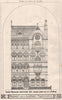Design for a London residence; submitted by G.W. Webb 1875 old antique print