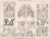 Italian, French and German paintings. Fine arts 1875 old antique print picture