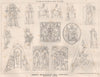 German-Romanesque wall paintings. Middle Ages . Buildings 1875 old print