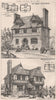The Grange & pair of cottages, South Weald for O.E. Coope M.P.. Essex 1875