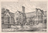 Rakedale Old Hall, Leicestershire. South front 1875 antique print picture
