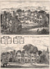 Almshouses, Worcester, White Ladies Property; Aston Webb Architect 1875 print